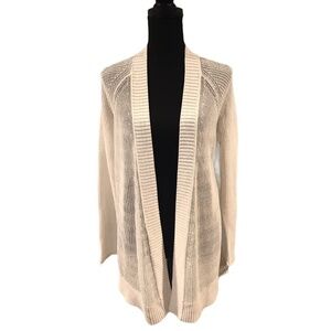 Caslon Open Cotton Blend Cardigan XS white